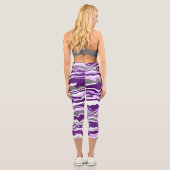 Leggings Capri Purple, Lavande, Gris rayures fluides (Verso)