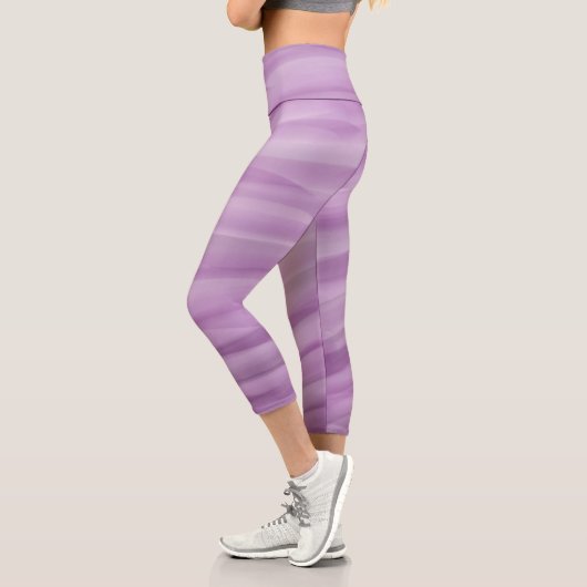 Leggings Capri Purple Ombre Waves Sport (Gauche)