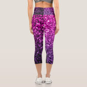 Leggings Capri Purple Pink Ombre faux parties scintillant scintil (Verso)