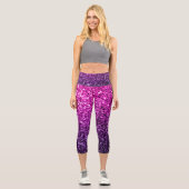 Leggings Capri Purple Pink Ombre faux parties scintillant scintil (Recto)