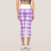 Leggings Capri Purple Plaid Pretty Pastel (Verso)