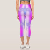 Leggings Capri Purple rose Neon Parties scintillant  Lèvres Capri (Verso)