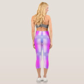 Leggings Capri Purple rose Neon Parties scintillant  Lèvres Capri (Verso)