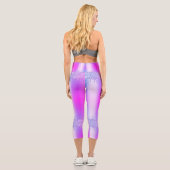 Leggings Capri Purple Rose Parties scintillant Drips Partie Capri (Verso)