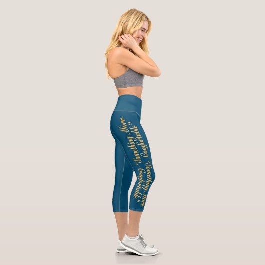 Leggings Capri Quelque chose de plus confortable BG Turquoise (Droite)