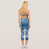 Leggings Capri Radiant blue white (Verso)