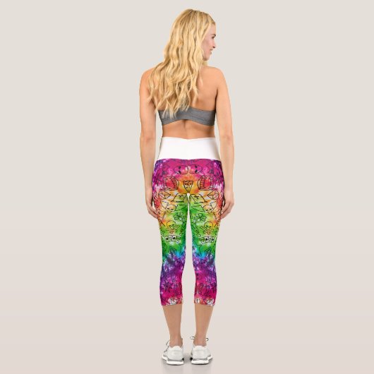 Leggings Capri Rainbow Doodle (Verso)
