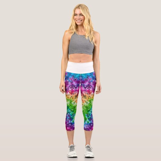 Leggings Capri Rainbow Doodle (Recto)