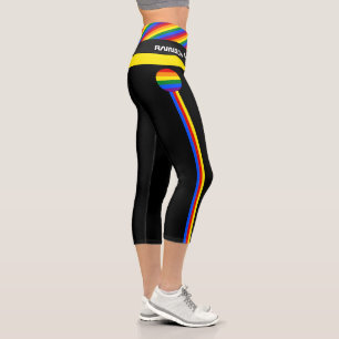 Leggings Capri Rainbow Flag & Pride, communauté LGBT /Fashion We