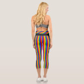 Leggings Capri Rainbow Flag & Pride, communauté LGBT /stripes Wea (Verso)
