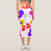 Leggings Capri Rainbow flower pride amour ajouter nom texte lqbtq (Verso)