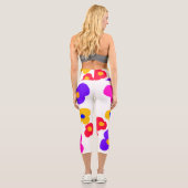 Leggings Capri Rainbow flower pride amour ajouter nom texte lqbtq (Verso)