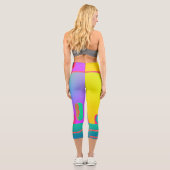 Leggings Capri Rainbow Geo Bold Small (Verso)