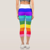 Leggings Capri Rainbow Stripes Love (Verso)
