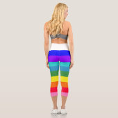 Leggings Capri Rainbow Stripes Love (Verso)