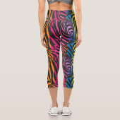 Leggings Capri Rainbow Zebra Stipes (Verso)