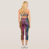 Leggings Capri Rainbow Zebra Stipes (Verso)