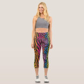 Leggings Capri Rainbow Zebra Stipes (Recto)