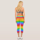 Leggings Capri RainbowFlow : Drapeau de fierté horizontal (Verso)