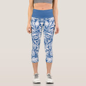 Leggings Capri Raisins de tournesol Motif bleu (Recto)