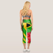 Leggings Capri Rasta Reggae Party Capris haut-loué (Verso)