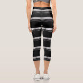 Leggings Capri Rayé noir blanc chic  (Verso)