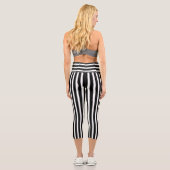 Leggings Capri Rayé noir et blanc (Verso)
