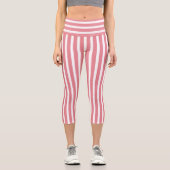 Leggings Capri Rayé rose (Recto)