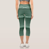 Leggings Capri Rayé vert (Verso)