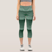 Leggings Capri Rayé vert (Recto)