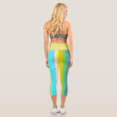 Leggings Capri rayés de couleur (Verso)