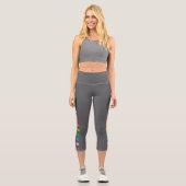 Leggings Capri Rayure de fierté athlétique (Recto)