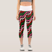 Leggings Capri rayure multicolore (Recto)