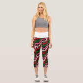Leggings Capri rayure multicolore (Recto)