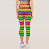 Leggings Capri Rayures arc-en-ciel (Verso)