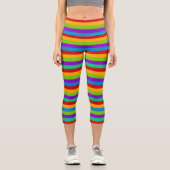 Leggings Capri Rayures arc-en-ciel (Recto)