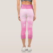 Leggings Capri Rayures dégradées rose pâle (Verso)