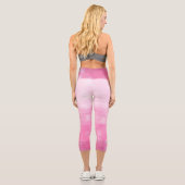 Leggings Capri Rayures dégradées rose pâle (Verso)