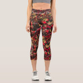 Leggings Capri Red Blaze Urban Jungle - Fierce et design audacieu (Recto)