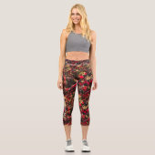 Leggings Capri Red Blaze Urban Jungle - Fierce et design audacieu (Recto)
