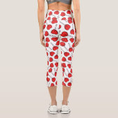 Leggings Capri Red Lollipops, Heart Lollipops, Lollipop Pattern (Verso)