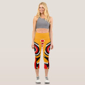 Leggings Capri Red Orange Tiki (Recto)