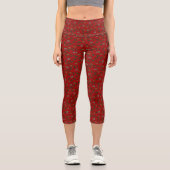 Leggings Capri Red Paisley Holly (Recto)