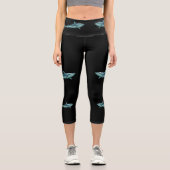 Leggings Capri Reefshark - Conception abstraite - Découpe d'une p (Recto)