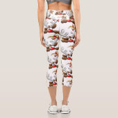 Leggings Capri Reindeer Puzzled drôle Caractère de Noël (Verso)