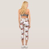 Leggings Capri Reindeer Puzzled drôle Caractère de Noël (Verso)