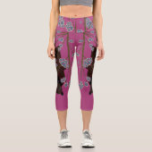 Leggings Capri Renard volant Boysenberry à haute taille Capris (Recto)