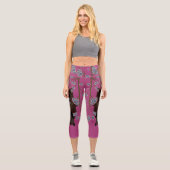 Leggings Capri Renard volant Boysenberry à haute taille Capris (Recto)