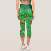 Leggings Capri Renne de Noël taille haute (Verso)