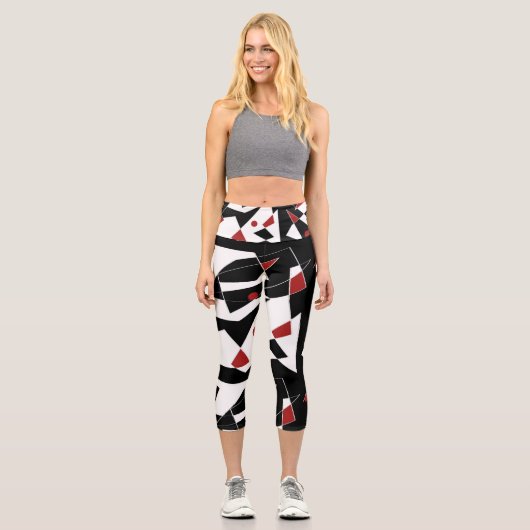 Leggings Capri Repérer les balles rouges (Recto)